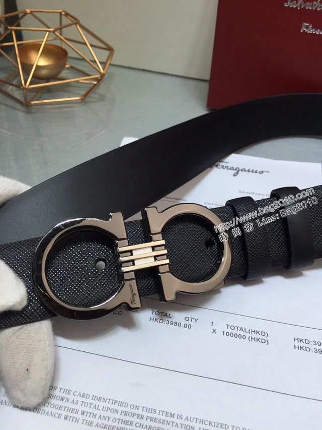 菲拉格慕男士皮帶 Ferragamo雙面牛皮腰帶  jjp2167